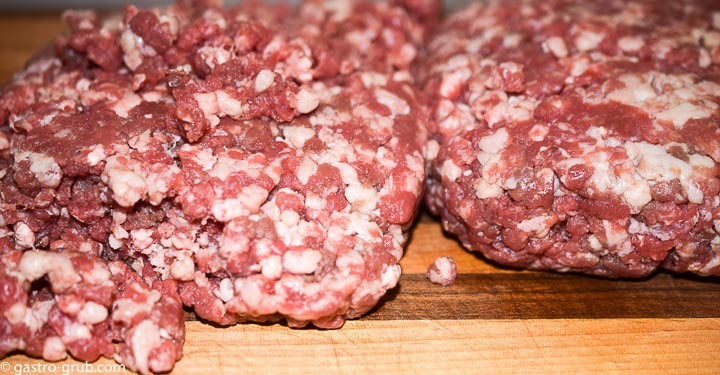 Coarse ground beef for meatloaf.