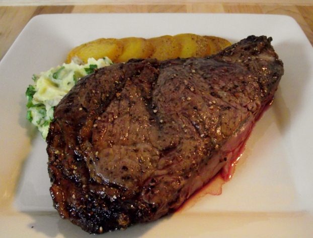 Prime Rib, Parsley Mash Potatoes, and Golden Beets